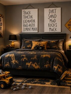 (2)Construction themed Large Canvas (2)